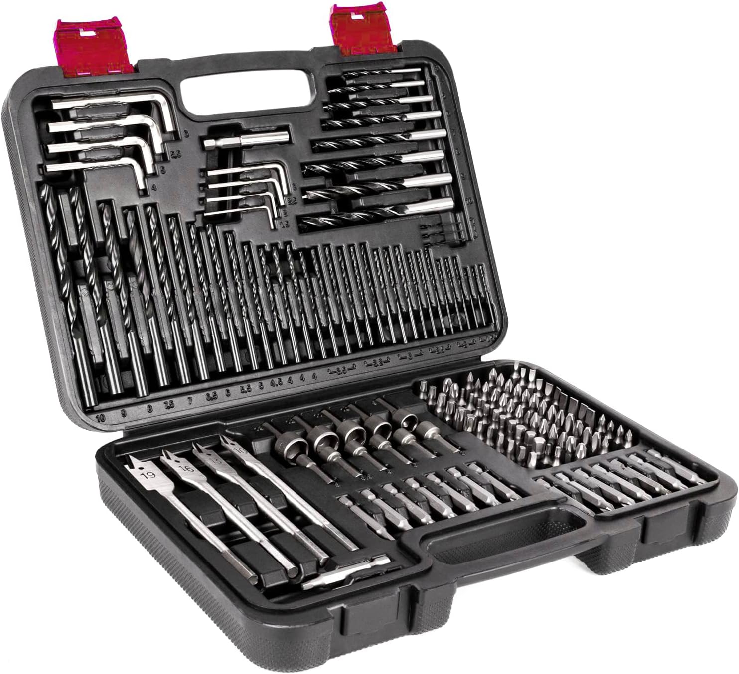 Lumberjack 150 Piece Drill Bit Set HSS Masonry Wood Screwdriver Bits