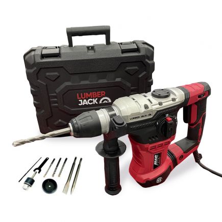 Lumberjack SDS Rotary Hammer Drill 1050W with Drill Bits and Chisel Included