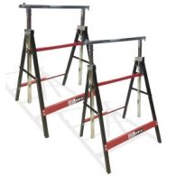 Lumberjack 2 x Lumberjack Folding Work Horse Trestle Saw Adjustable Height Stand 150kg Each