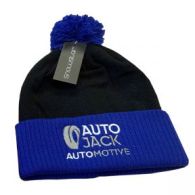 Autojack Snowstar Two Tone Beanie Bobble Hat