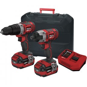 Lumberjack Cordless 20V XPSERIES Twin Kit Hammer Drill & Impact Driver Drill 4A Batteries