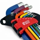 Autojack Mini Ball End Allen Hex Key Set 9Pc Multi Coloured Tools