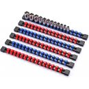 Autojack 6 Piece Blue and Red Sliding Socket Rail 1/4