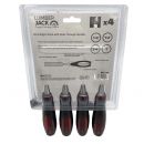 Lumberjack 4 Piece Chisel Set Bevel Edge With Strike Through Cap