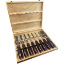 Lumberjack 8 Piece Bevel Edge Chisel Set with Strike Proof Caps Supplied in Wooden Case