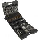 Lumberjack Drill Bit Set 205 Piece HSS Masonry Metal Wood Flat Pozi Bits & Case