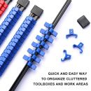 Autojack 6 Piece Blue and Red Sliding Socket Rail 1/4