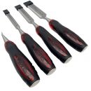 Lumberjack 4 Piece Chisel Set Bevel Edge With Strike Through Cap