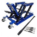 Autojack 400kg Hydraulic Motorcycle Lift, Motorbike Jack Lifting 3 Level Height Adjustable Platform Includes 4 Ratchet Straps